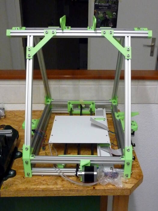 Fertiger Rahmen frontal 3D-Druckerworkshop